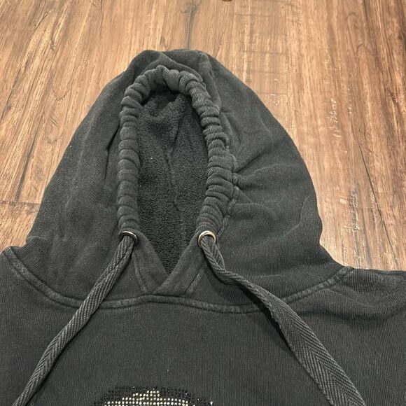 Vintage Havana Skull Studded Black Hoodie Sweatshirt, Size Small - Picture 4 of 7